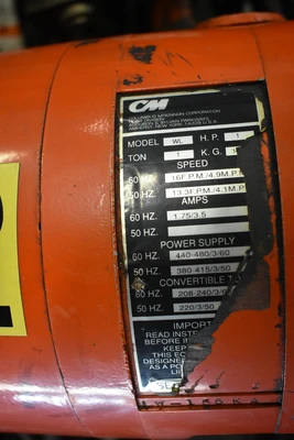 CM VALUSTAR WL Hoists | Mohawk Machinery (2)