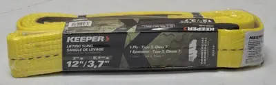 Keeper| ** NEW ** 2 in. x 12 ft. 1 Ply - Type 3, Class 7 - Commercial Lift Sling