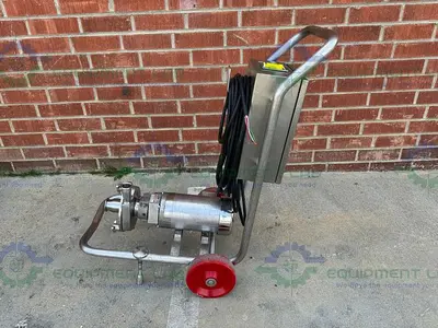 USED FRISTAM FPX731-160 CENTRIFUGAL PUMP W/STAINLESS 1 1/2 HP MOTOR, 480V, CONTROLLER