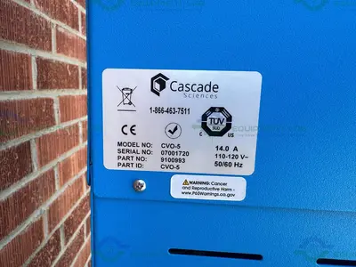 Used CASCADE CVO-5 DOUBLE UP VACUUM OVEN 14.4C TO 150C,  4.5 CU. FT W/ SHELVES Lab Vacuum Ovens California US | Equipment Lab #1269576
