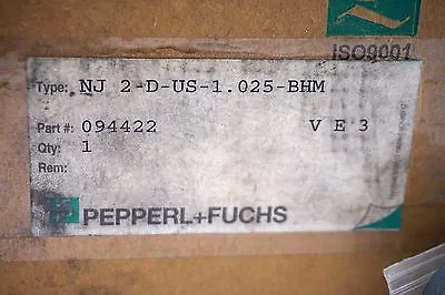 NEW PEPPERL FUCHS NJ2-D-US-1.025BHM