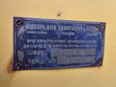 USED TIMBERLAND EQUIPMENT LTD. 78-54-3