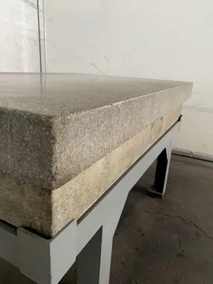 72" X 48" X 12" GRANITE SURFACE PLATE W/STAND. STOCK # 0364124.