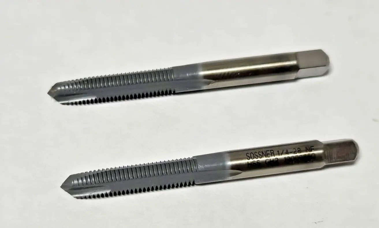 Lot of 2 Sossner 1/4-28 NF GH2 S/P Tap 3 Flutes Brand New