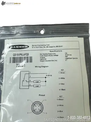 New | in-Stock BANNER QS18VP6LAFQ5 Photoelectric Sensors Kentucky US | Industrial Parts R Us Inc. #1469345