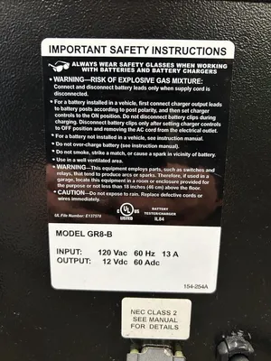 Midtronics GR8-B Diagnostic Battery Charging Station Working Great