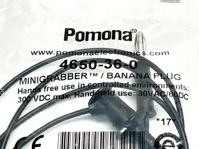 4650-36-0 | Pomona  Minigrabber to Banana Plug 36" - New