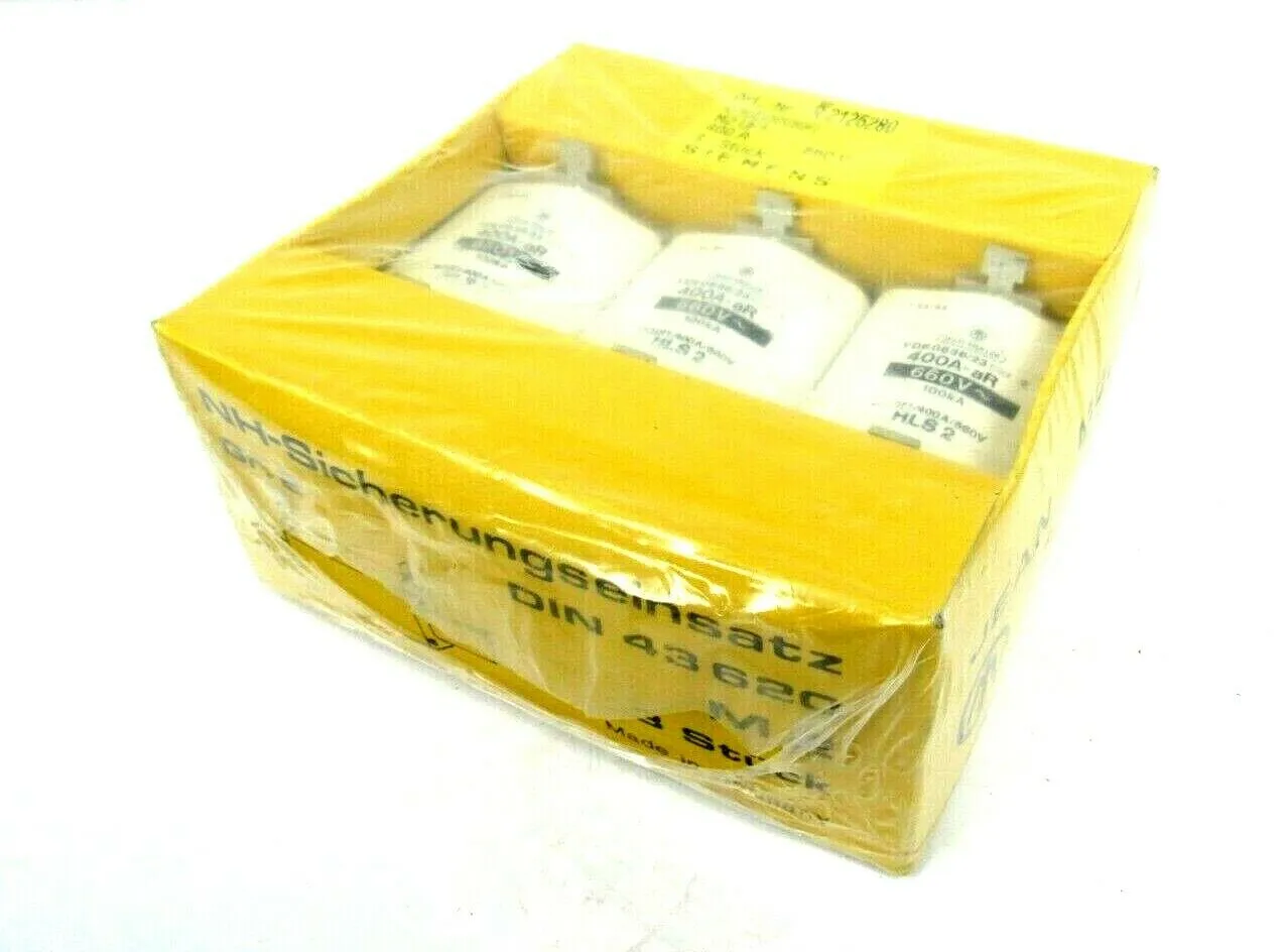 NEW BOX OF 3 SIEMENS VDE0636/23 FUSE 400A 660V R2126280 400A-AR HLS2 VDE063623