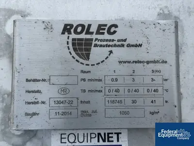 USED M Roth GmbH & Co 31,372 Gal M Roth GmbH Storage Tank, 304 S/S