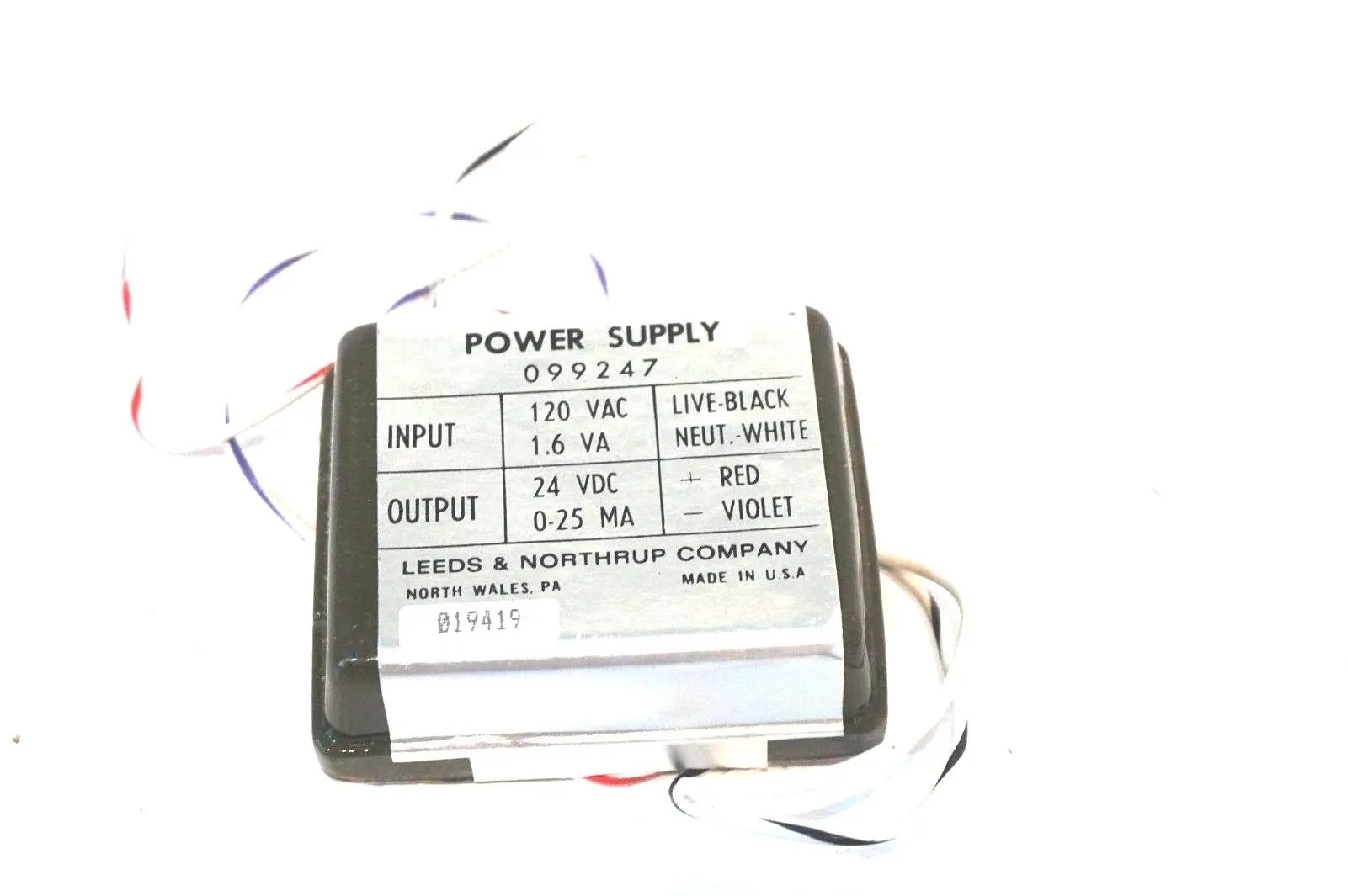 NEW LEEDS & NORTHRUP 099247 POWER SUPPLY