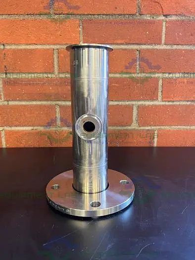 Used MAX PURE 316 STAINLESS STEEL TEE W/ 3" SANITARY FITTING TO 5" FLANGE Valves/Fittings California US | Equipment Lab #488619