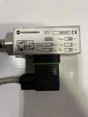 Norgren 0880400 Pressure Switch 1160psi 250V 3A 80°C