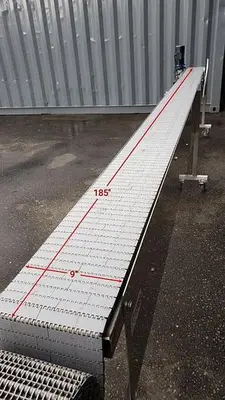 Fairview 15' SS Food-Grade Intralox Conveyor