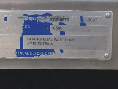 USED 2007 QUADRO ENGINEERING ZC0  CENTRIFUGAL INLET PUMP W/ XP ELECTRONICS