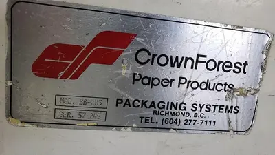 USED CROWNFOREST PACKAGING SYSTEMS BB-2HS / 2H3