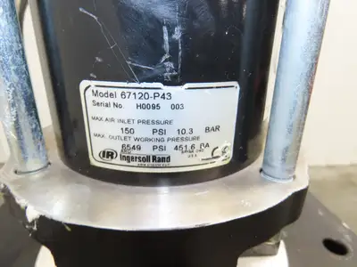 ARO 67120-P43 Pneumatic Extrusion Pump 6549 PSI 5 Gal Pail Lifter Unloader Cart