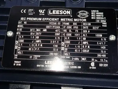 USED LEESON C80T17FZ60A
