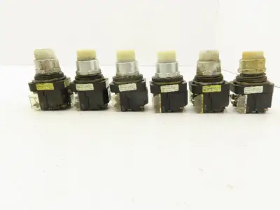 Allen Bradley 800T-PT16 White Illuminated Push Button Switch 30mm Lot of 6