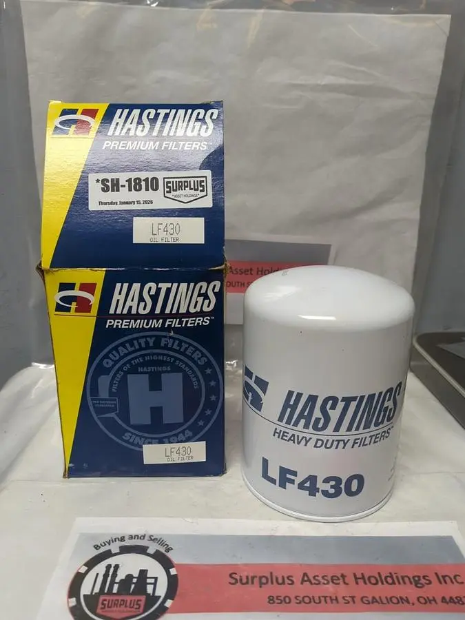 New | in-Stock HASTINGS LF430 Oil Filter Ohio US | Surplus Asset Holdings #1249522