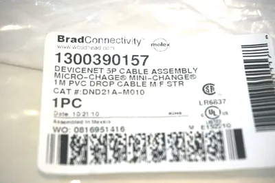 NEW WOODHEAD DND21A-M010 CABLE ASSEMBLY DND21AM010