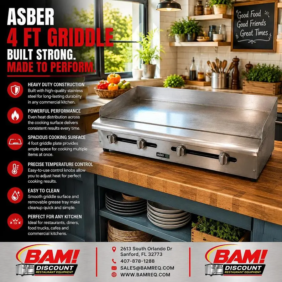 Used ASBER _UNKNOWN_ Commercial Flat Top Griddles Florida US | BAM Discount Restaurant Equipment #1353594