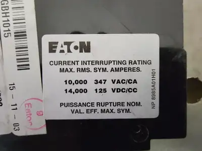 New | in-Stock 2003 EATON GBH1015 Switchgears British Columbia CA | Lenmark #244619