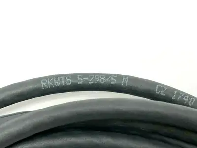 USED LUMBERG AUTOMATION CORDSET M12 FEMALE RIGHT ANGLE 5M LENGTH