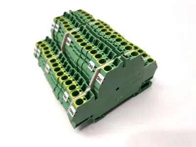 USED WEIDMÜLLER DOUBLE LEVEL TERMINAL BLOCK ZDK 2,5PE LOT OF 14