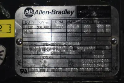 Allen-Bradley HPK-B1308E-SA42AA High Power AC Servo Motor (MISSING BACK COVER)
