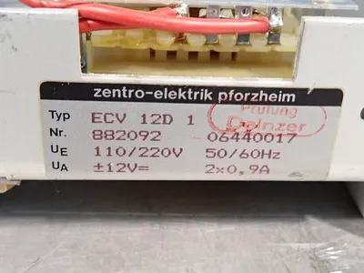 USED ZENTROELEKTRIK PFORZHEIM ECV 12D 1