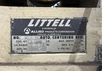 Used LITTELL 90-30 Centering Reels Ohio US | D & D Industries #1411835