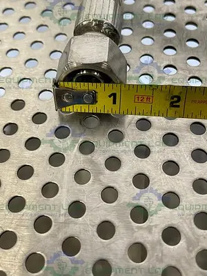 USED 118" STAINLESS STEEL BRAIDED HOSE W/ 1/2" NPT FITTINGS
