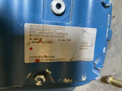Sew Eurodrive KT87AM254/256 TOSHIBA/4 Gear Drive/Speed Reducer 15HP 3PH