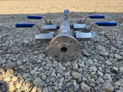 4-Way Air Header w/ 1/2" Ball Valves
