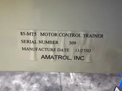 AMATROL MODEL #85-MT5 MOTOR CONTROL SYSTEM TRAINING & TESTING STAND: YOBRO #24916