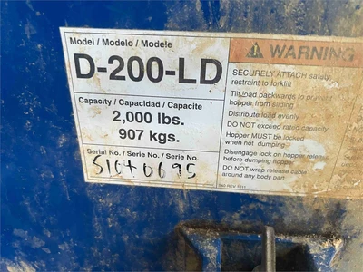 Used ULINE D-200-LD Hoppers California US | MachineryMax #1321495