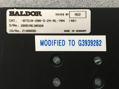 USED BALDOR BTS10-200-5-24-RL-704 (4,5)-BALDOR, DRIVER, MODIFI