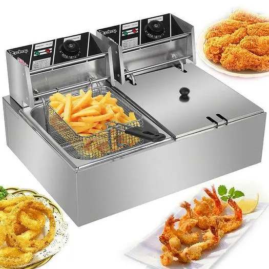 DOUBLE ELECTRIC COUNTER TOP DEEP FRYER