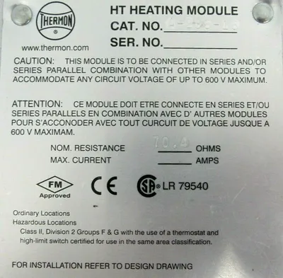 LOT OF 2 NEW THERMON A-236-16 HEATING MODULE A23616