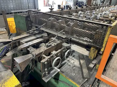15 STAND  X 3" ARBOR  X 50" PEARSON LOC SEAM ROLL FORMING PANEL MILL. STOCK # 0663325