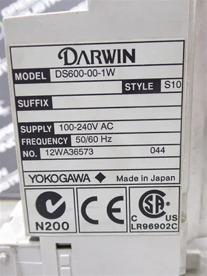 Yokogawa DS600-00-1W Darwin Data Acquisition Sub Unit Style S10 Used