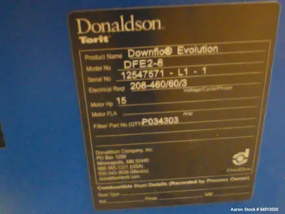 Used DONALDSON DFE2-8 Dust Collectors Illinois US | Aaron Equipment #1362883