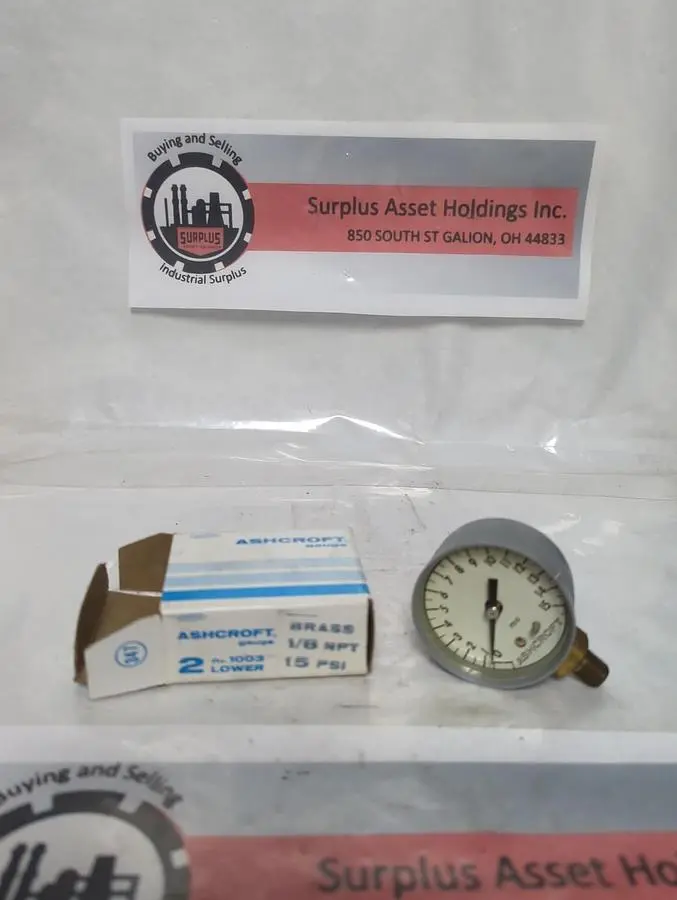 New | in-Stock ASHCROFT 1003 Universal Pressure Meters Ohio US | Surplus Asset Holdings #1403134