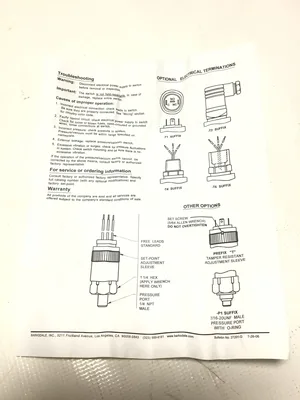 Barksdale 2009665 – 31-F-6 Pressure Temperature and Vacuum Switches