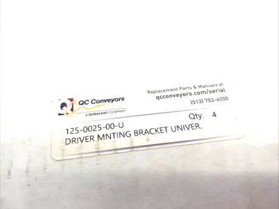 New | in-Stock QC Conveyors Universal Driver Mounting Bracket Conveyor Parts Michigan US | Maverick Industrial Sales #1395702