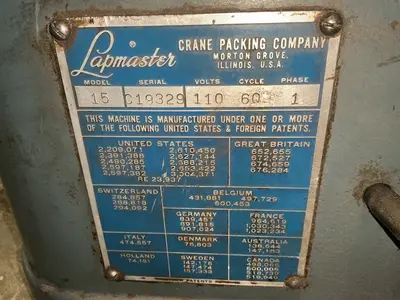 Used CRANE PACKAGING COMPANY 15 Lappers Ohio US | HGR 24 #1542153