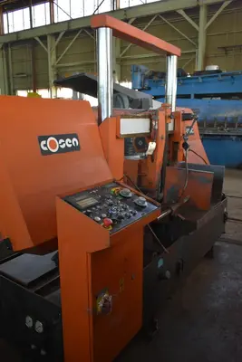 20.5" x 22" COSEN "C-530NC" DUAL-COLUMN AUTOMATIC PROGRAMMABLE HORIZONTAL BAND SAW w/SMC20 PROGRAMMABLE CONTROL - 7.5 HP BLADE MOTOR