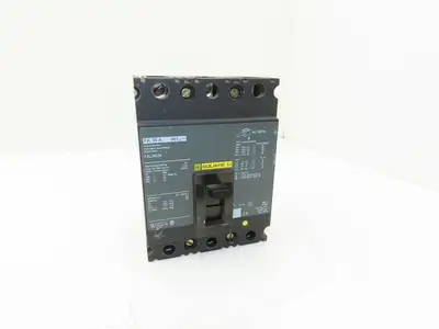 Square D FAL34035 3 Pole Circuit Breaker 35A 600V 3PH Gray Face Molded Case