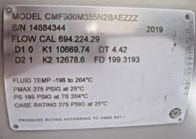 USED Micro Motion CMF300 M355N2BAEZZZ