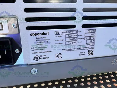 USED EPPENDORF 5910RI REFRIGERATED CENTRIFUGE W/ S-4X UNIVERSAL ROTOR 4500 RPM